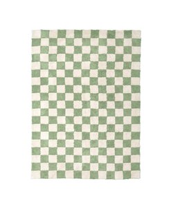 Tapis en coton - Gambit Vert/Blanc