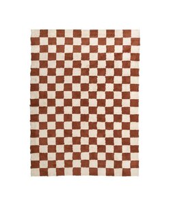 Tapis en coton - Gambit Marron/Blanc