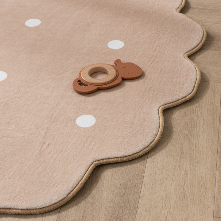 Tapis rond en jute pour l'extérieur - Cloudy Stippen Beige
