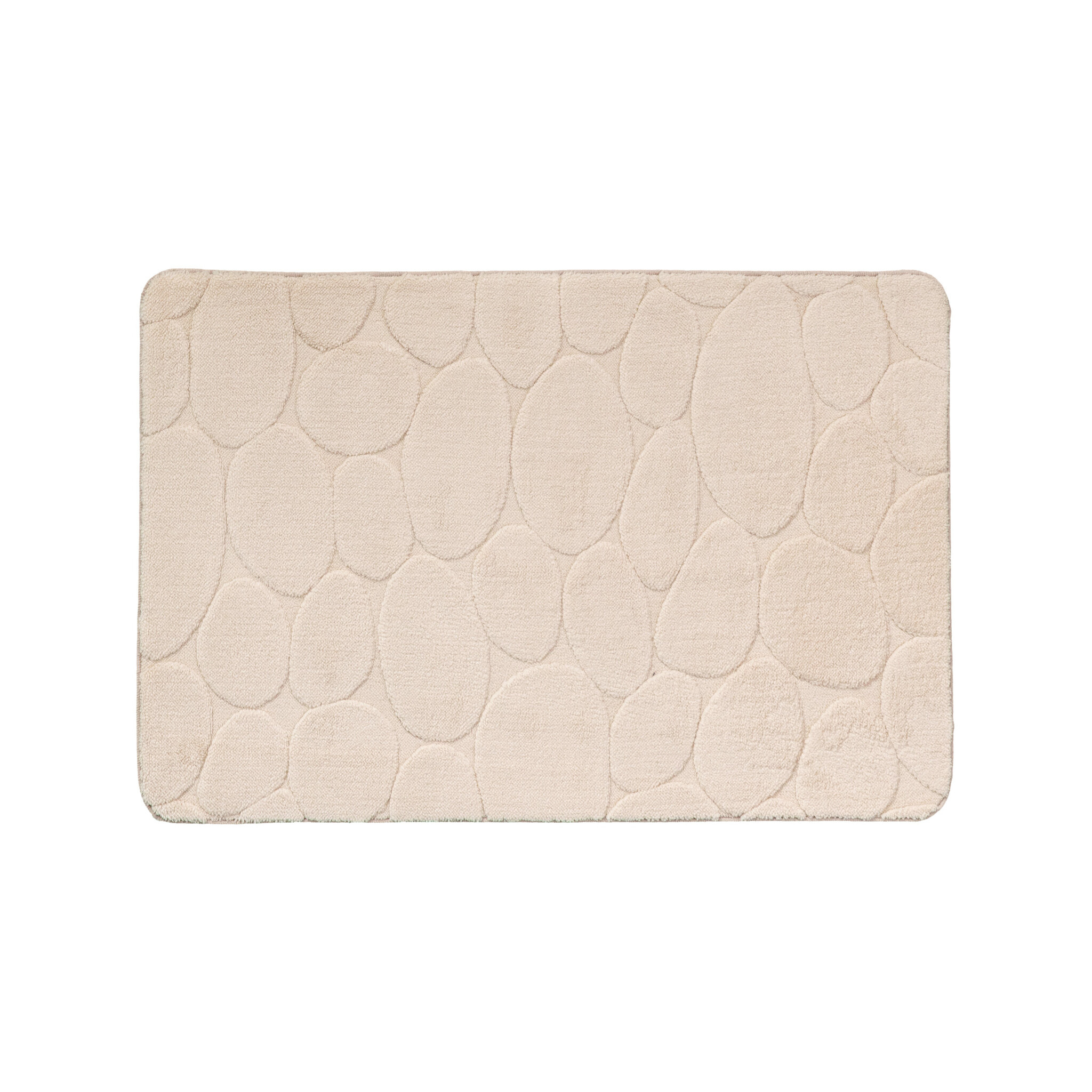 Tapis d'extérieur rond à fleurs - Cassie Pebbles Beige