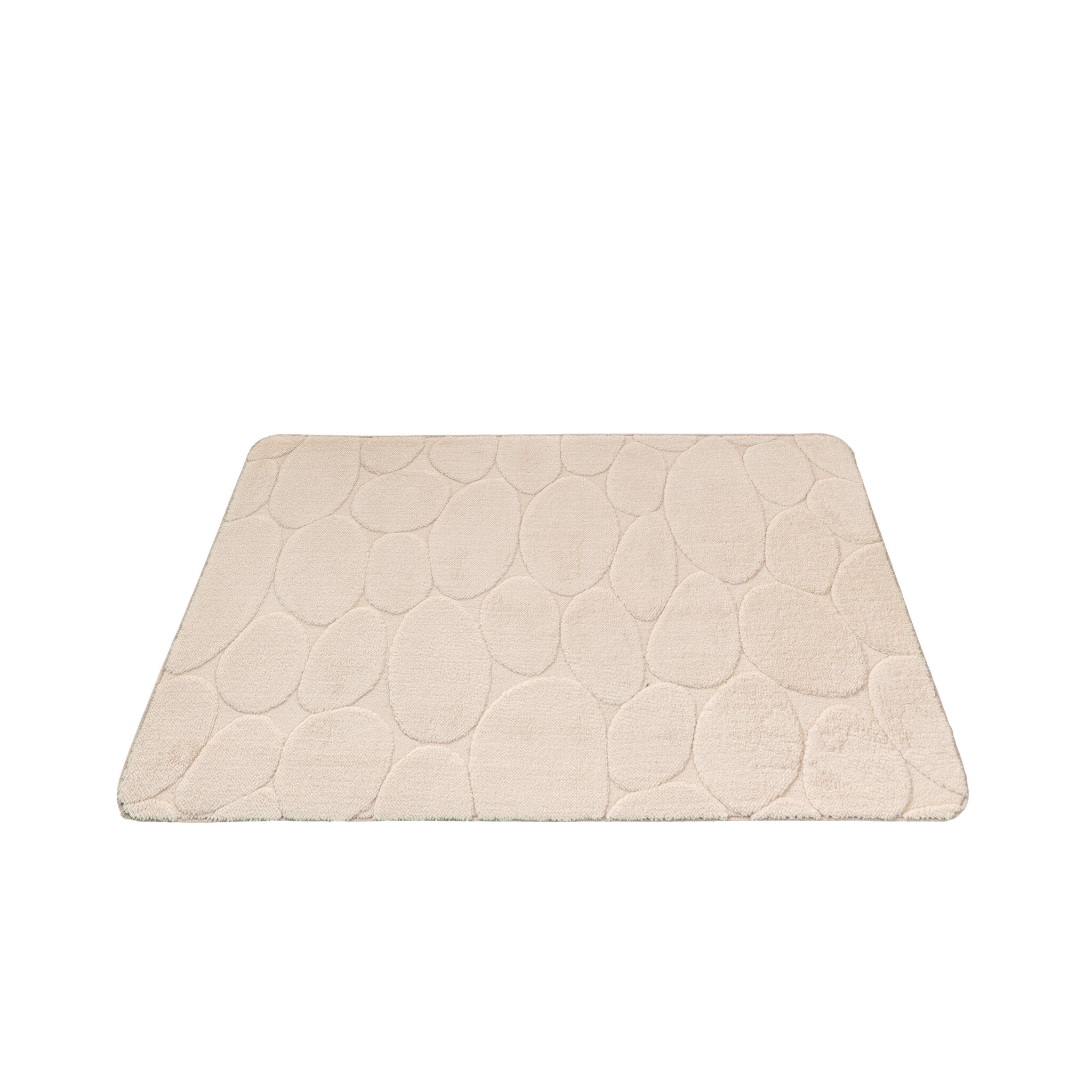 Tapis d'extérieur rond à fleurs - Cassie Pebbles Beige - sfeer