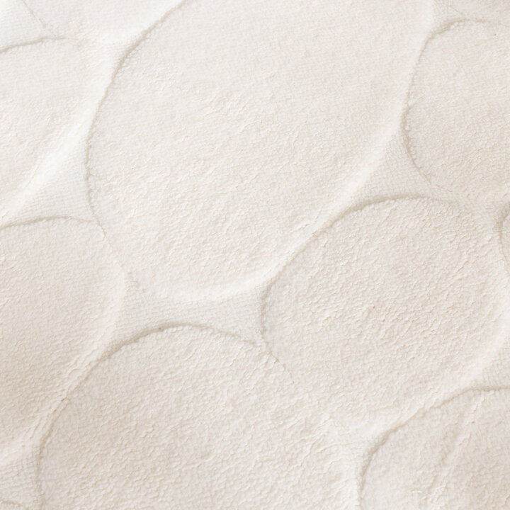 Tapis d'extérieur rond à fleurs - Cassie Pebbles Blanc