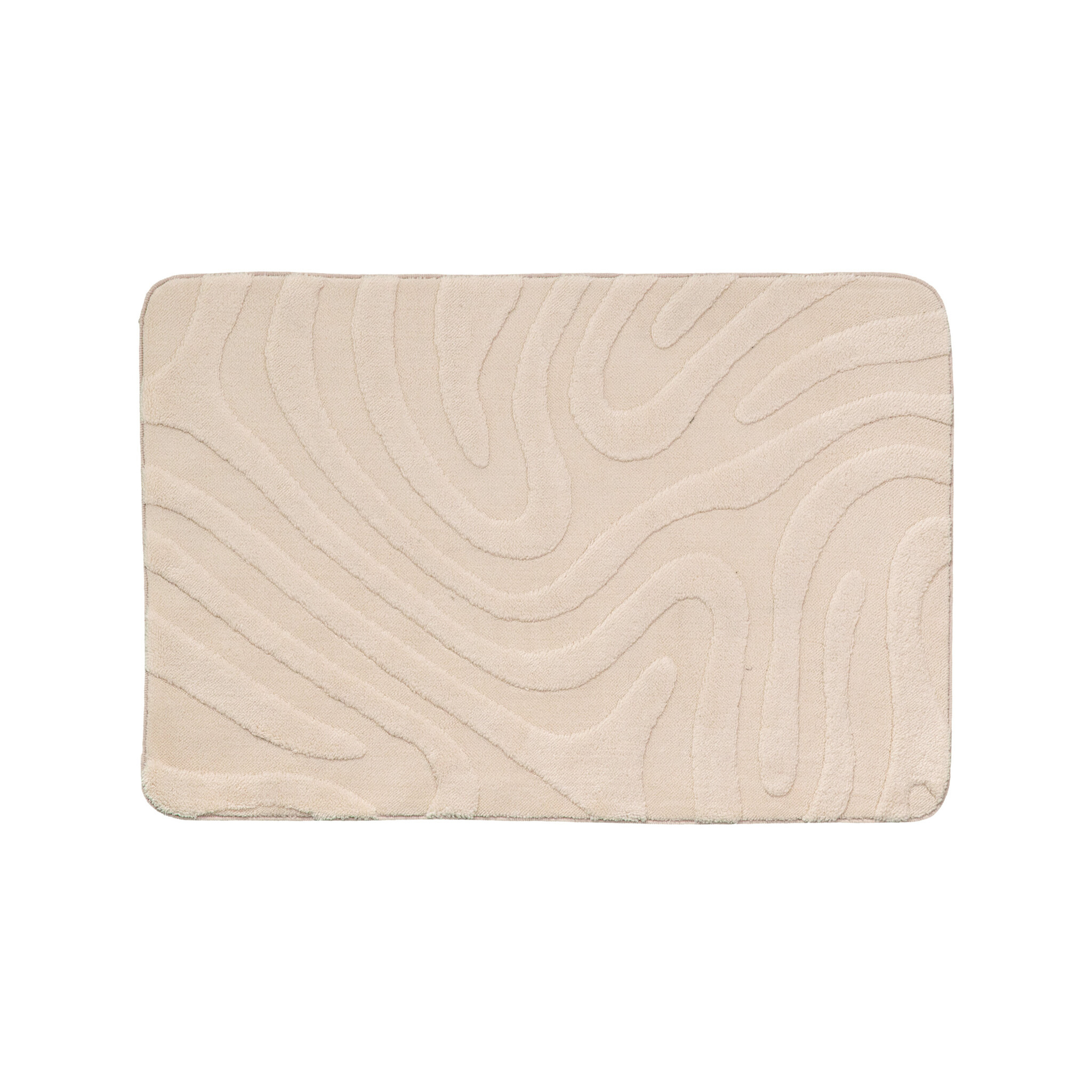 Tapis d'extérieur rond à fleurs - Cassie Shapes Beige
