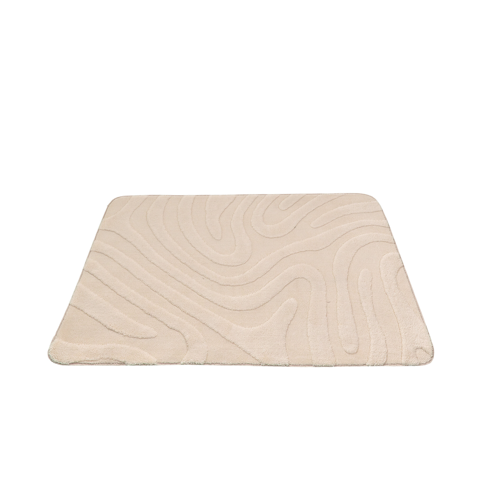 Tapis d'extérieur rond à fleurs - Cassie Shapes Beige - sfeer