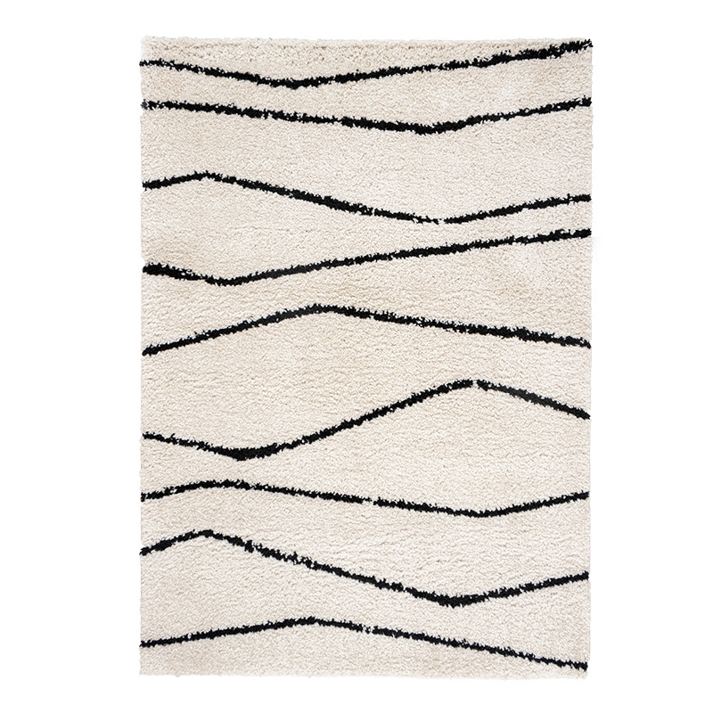 Tapis à poils longs - Grand Wire Crème/Noir - sfeer