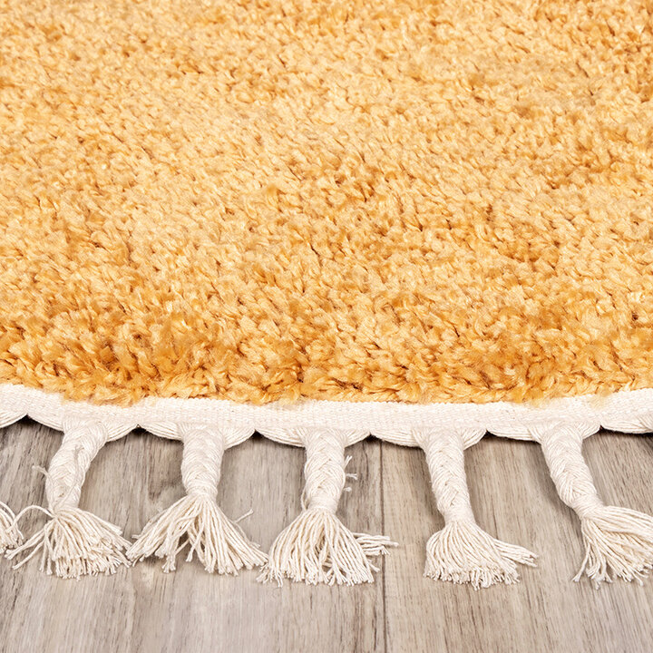 Tapis rond à poils longs - Lofty Fringe Jaune
