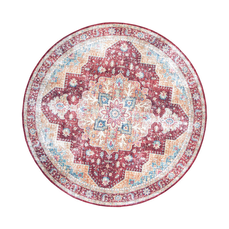 Tapis vintage rond - Azara Rouge - sfeer