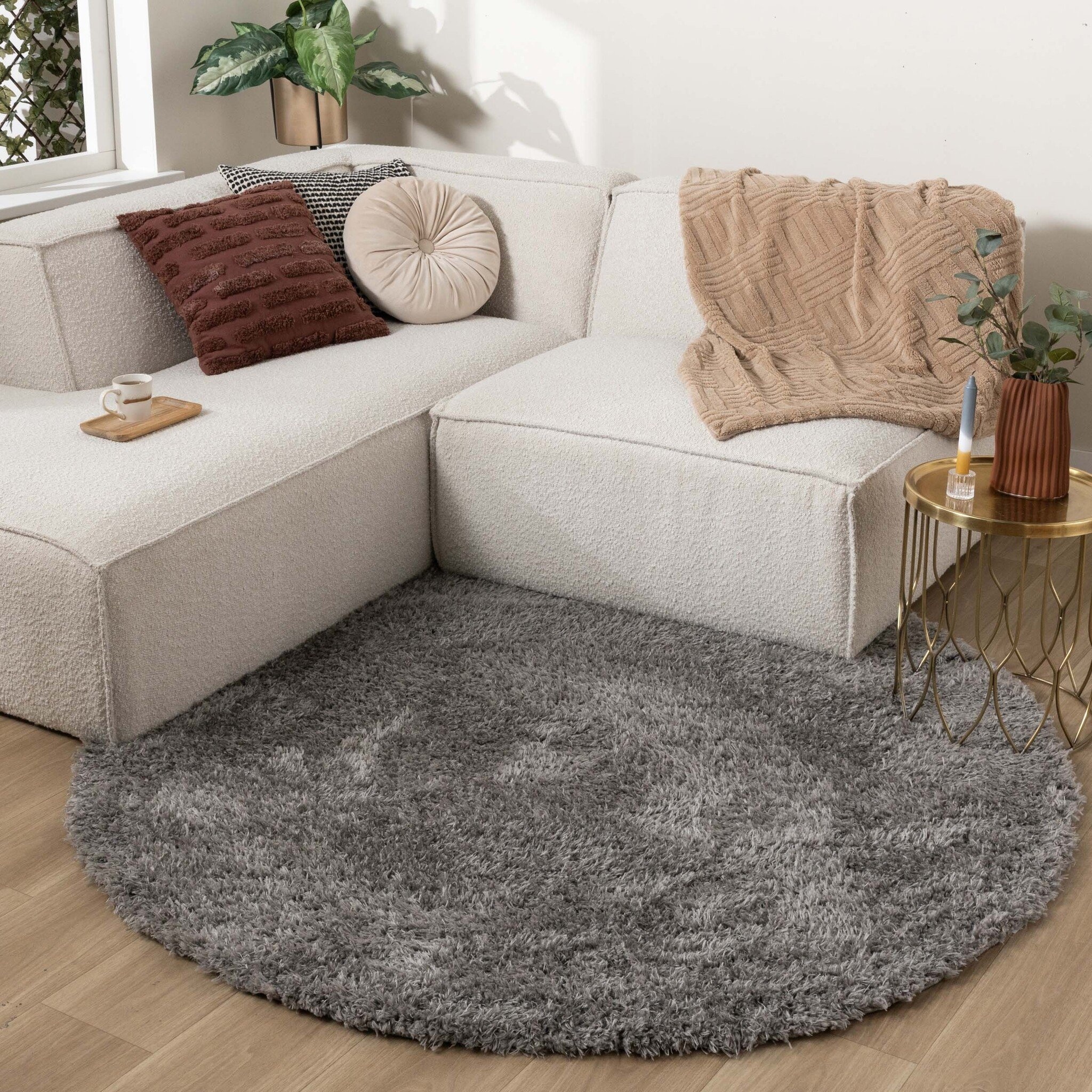 Tapis shaggy ovale - Blaze Gris