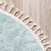 Tapis rond à poils longs - Lofty Fringe Bleu Clair - thumbnail 4