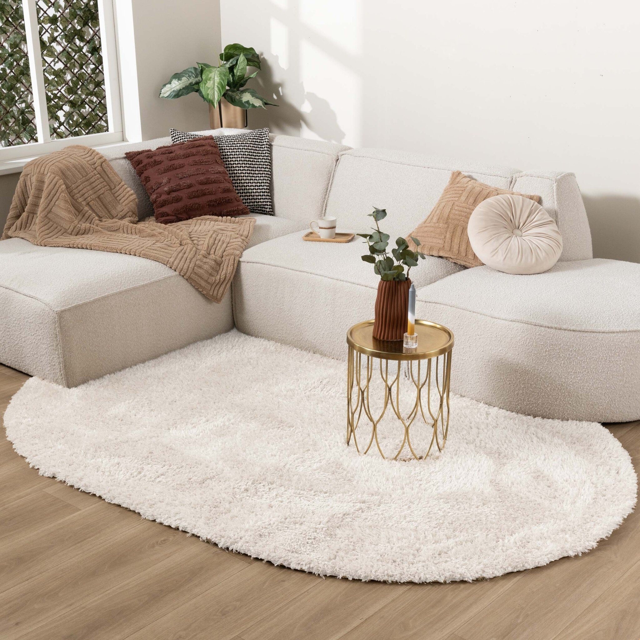 Tapis rond pour enfants - Blaze Blanc