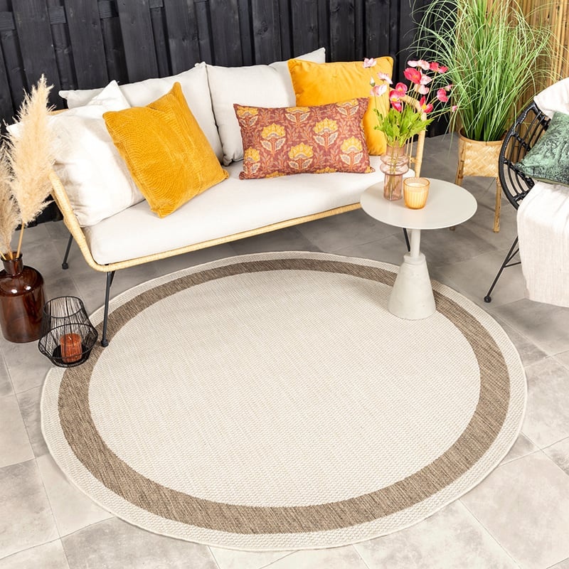 Tapis d'extérieur vintage - Nomad Edge Crème