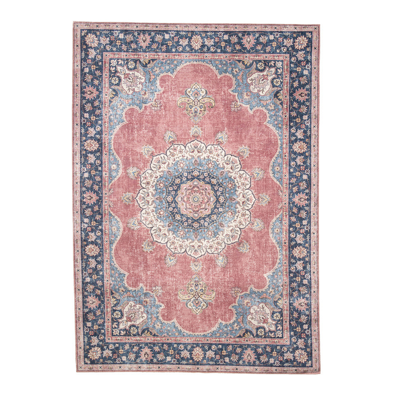 Tapis vintage - Lily Medaillon Rouge/Rose - sfeer