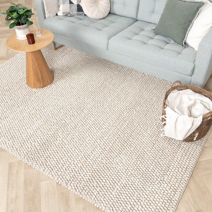 Tapis en laine - Luminous Crème/Blanc
