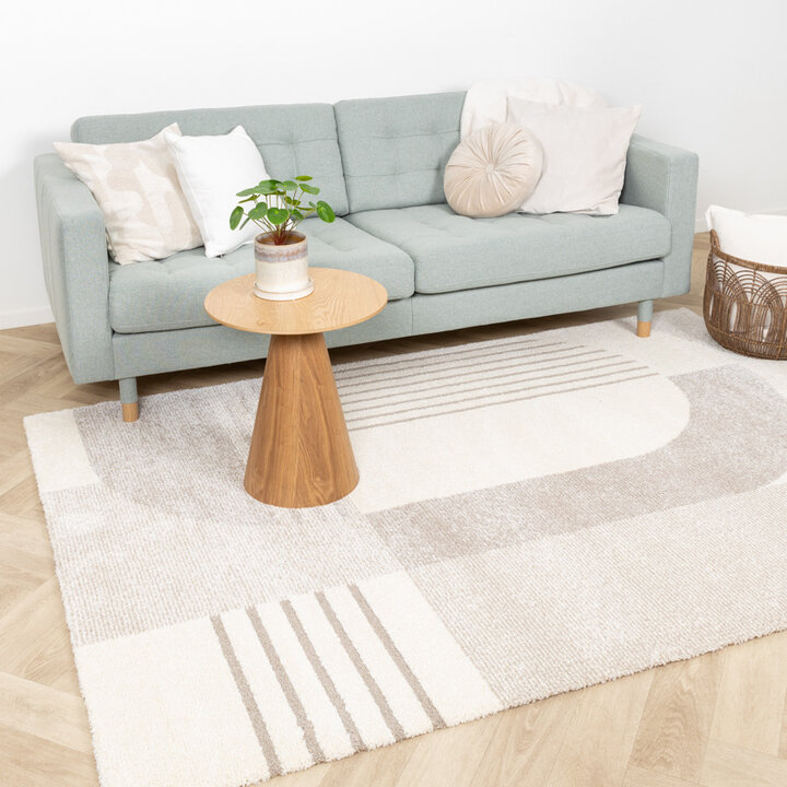 Tapis à poils longs - Serene Shapes Crème