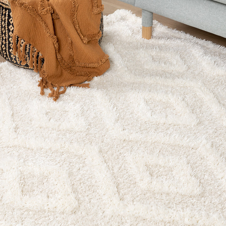 Tapis moderne intérieur et extérieur - Lova Diamond Crème