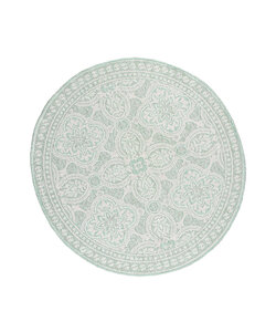 Tapis d'extérieur rond - Summer Oriental Menthe