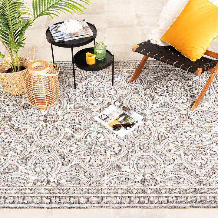 Tapis d'extérieur - Summer Oriental Gris Clair