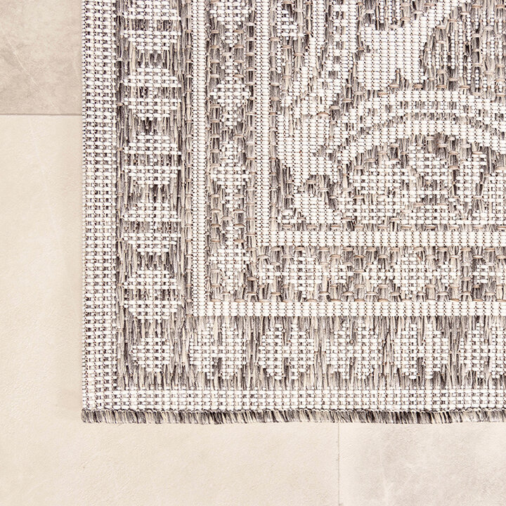 Tapis d'extérieur - Summer Oriental Gris Clair