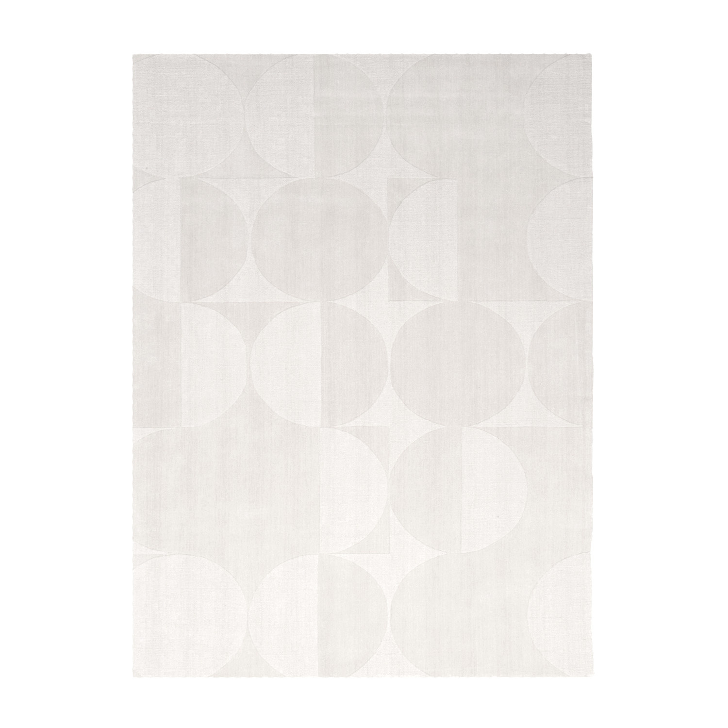 Tapis en laine - Giselle Circles Blanc - sfeer