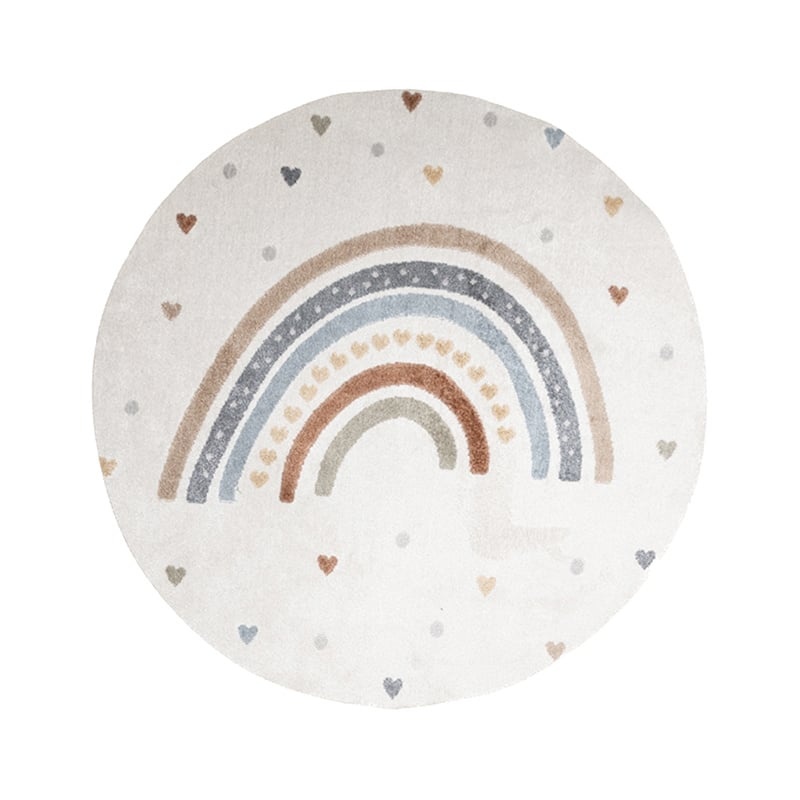 Tapis rond en jute pour l'extérieur - Ravi Rainbow Multicolore - sfeer