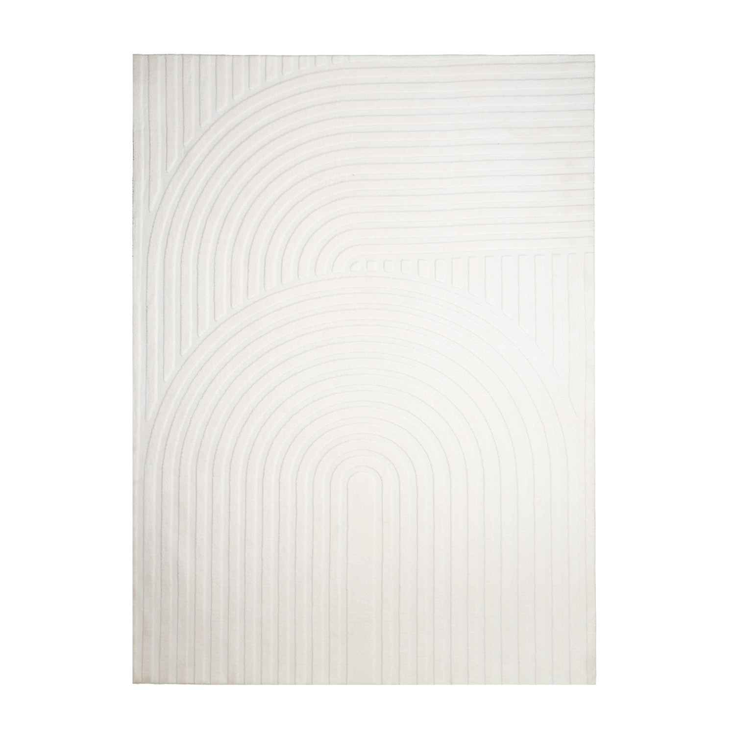 Tapis moderne intérieur et extérieur - Charm Curves Blanc - sfeer