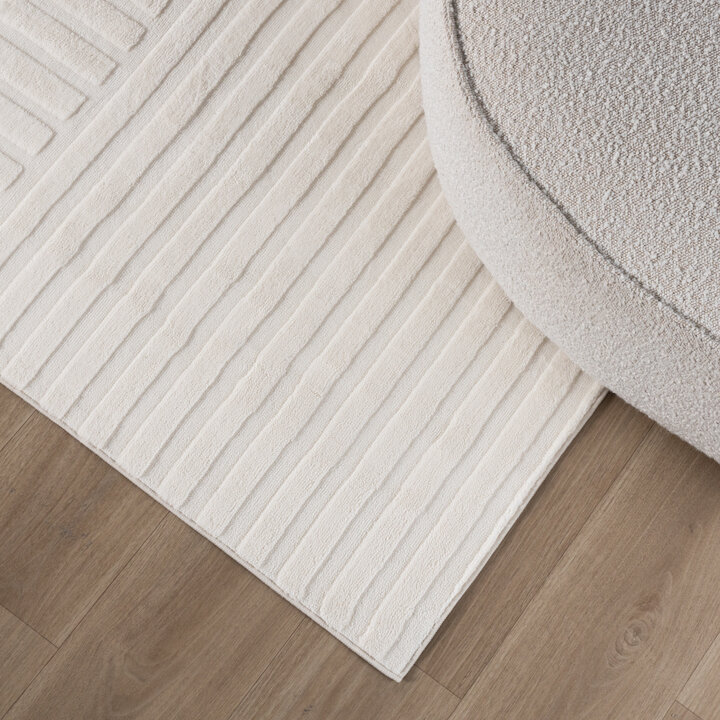 Tapis moderne intérieur et extérieur - Charm Curves Blanc