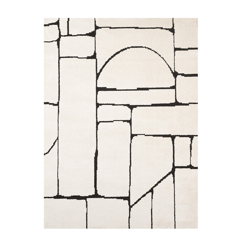 Tapis d'extérieur - Yori Blocks Crème/Noir - sfeer