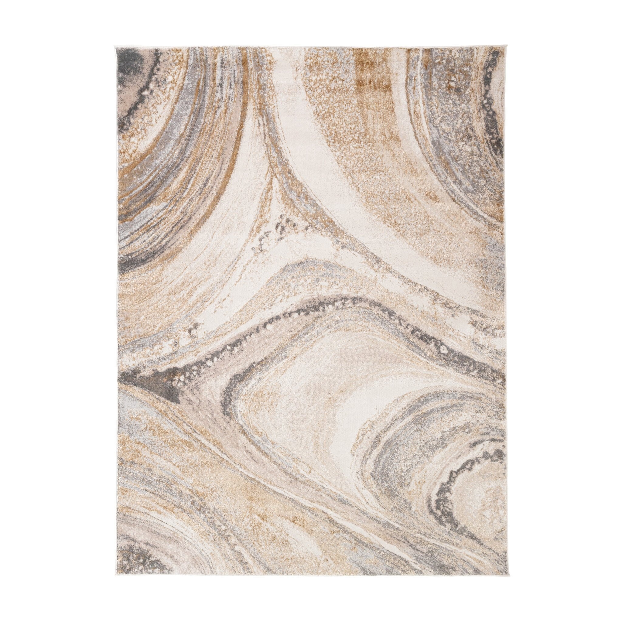 Tapis organique en laine - Leonore Noce Crème/Marron - sfeer