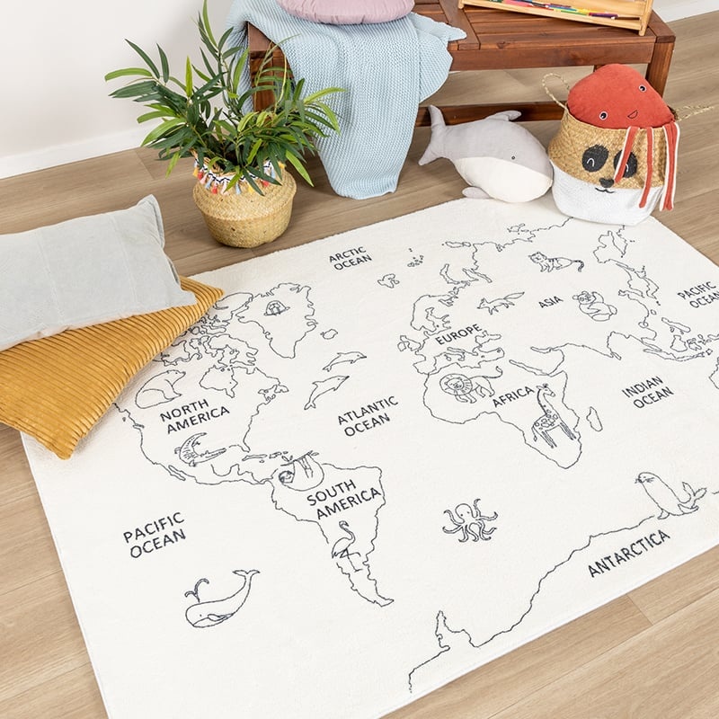 Tapis pour enfants - Globe Crème