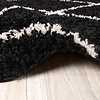 Tapis à poils longs - Grand Lines Noir/Crème - thumbnail 5
