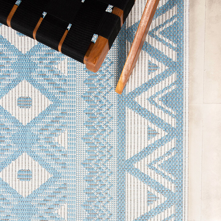 Tapis d'extérieur - Summer Beyond Bleu Clair