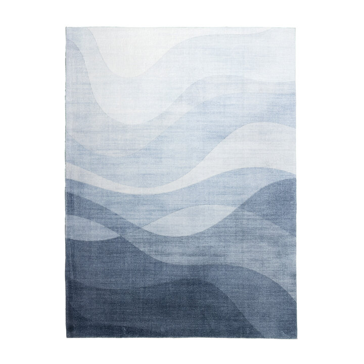 Tapis moderne - Field Bleu/Gris