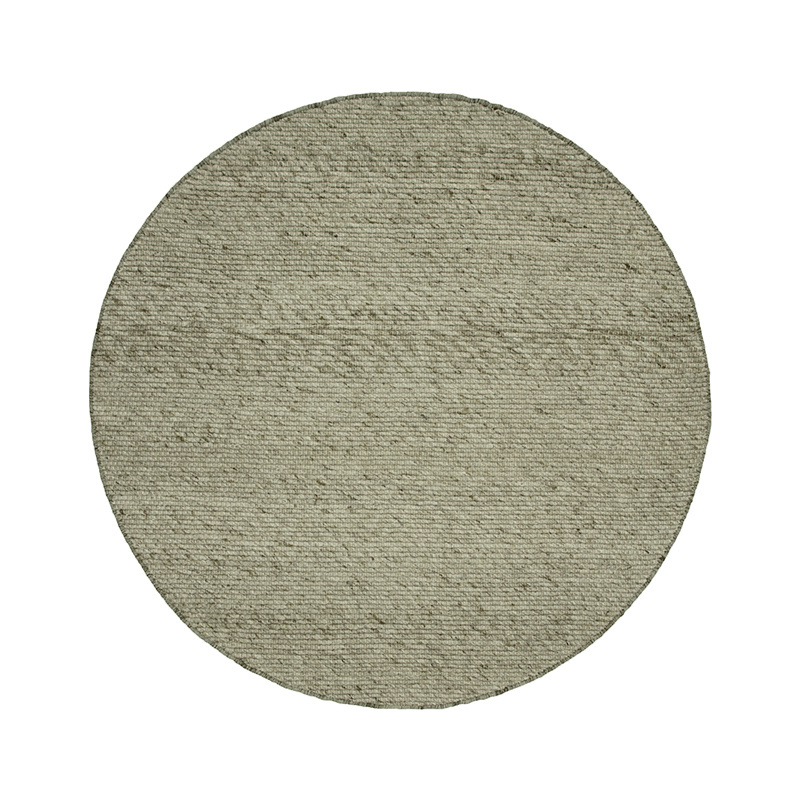 Tapis en laine rond - Feline Vert Olive/Mélangé - sfeer