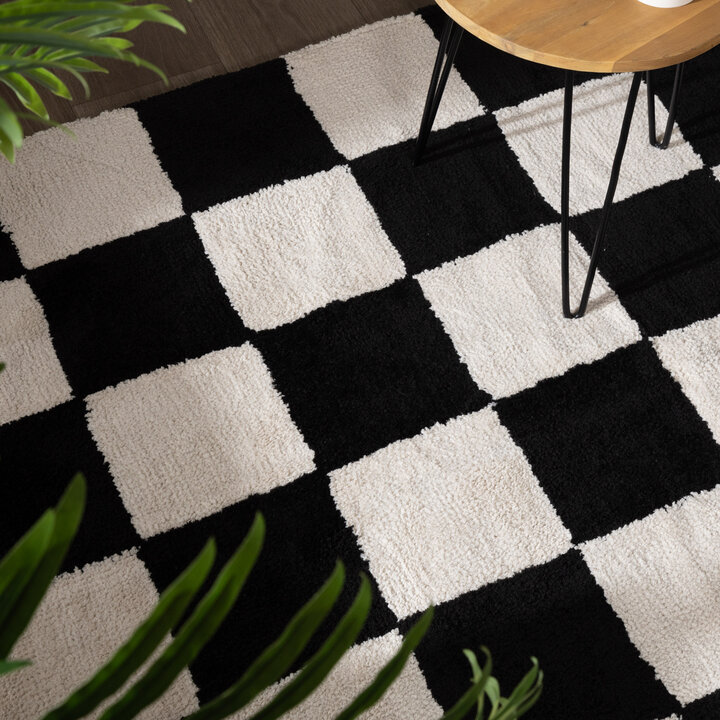 Tapis à damier - Blox Noir