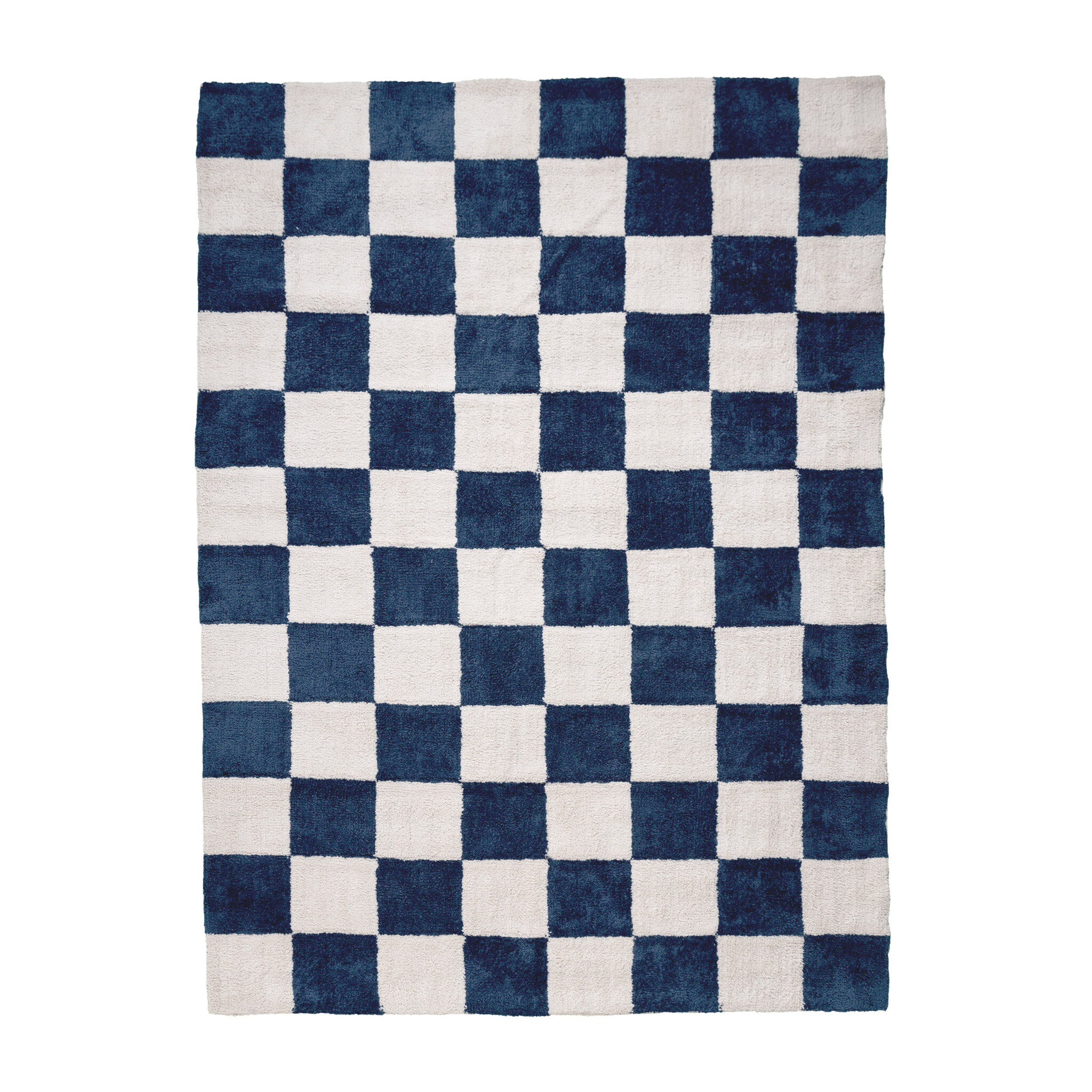 Tapis à damier - Blox Bleu - sfeer