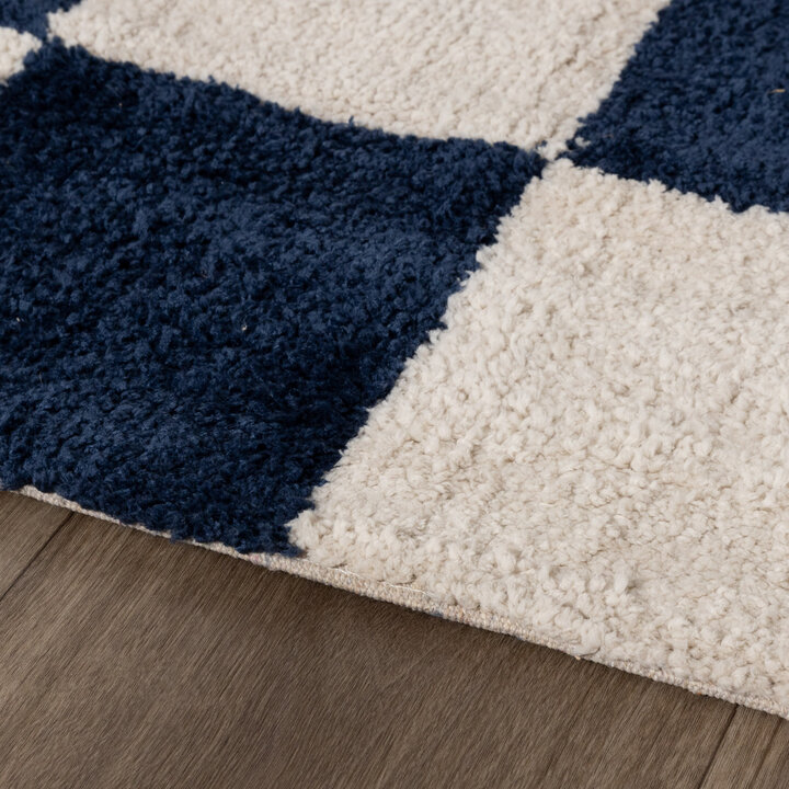 Tapis à damier - Blox Bleu 