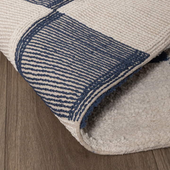 Tapis à damier - Blox Bleu 