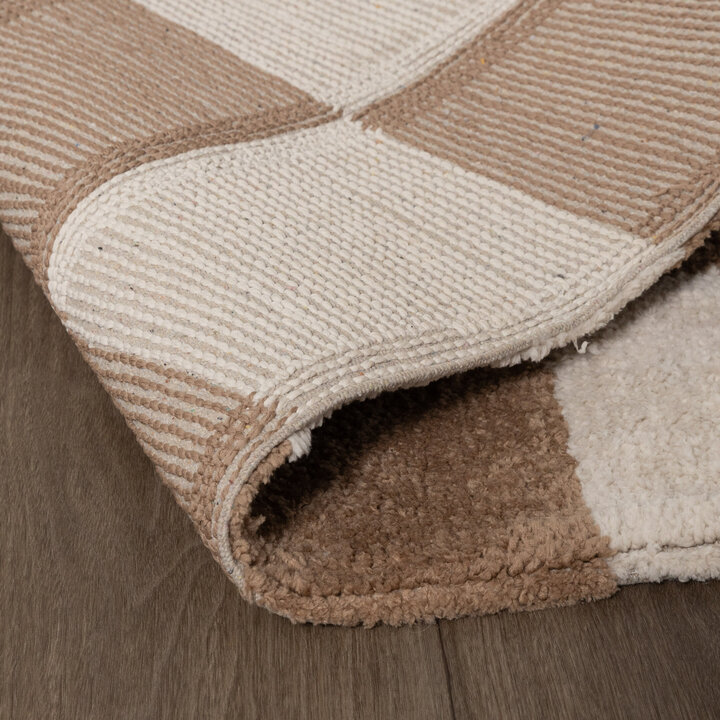 Tapis à damier - Blox Beige 