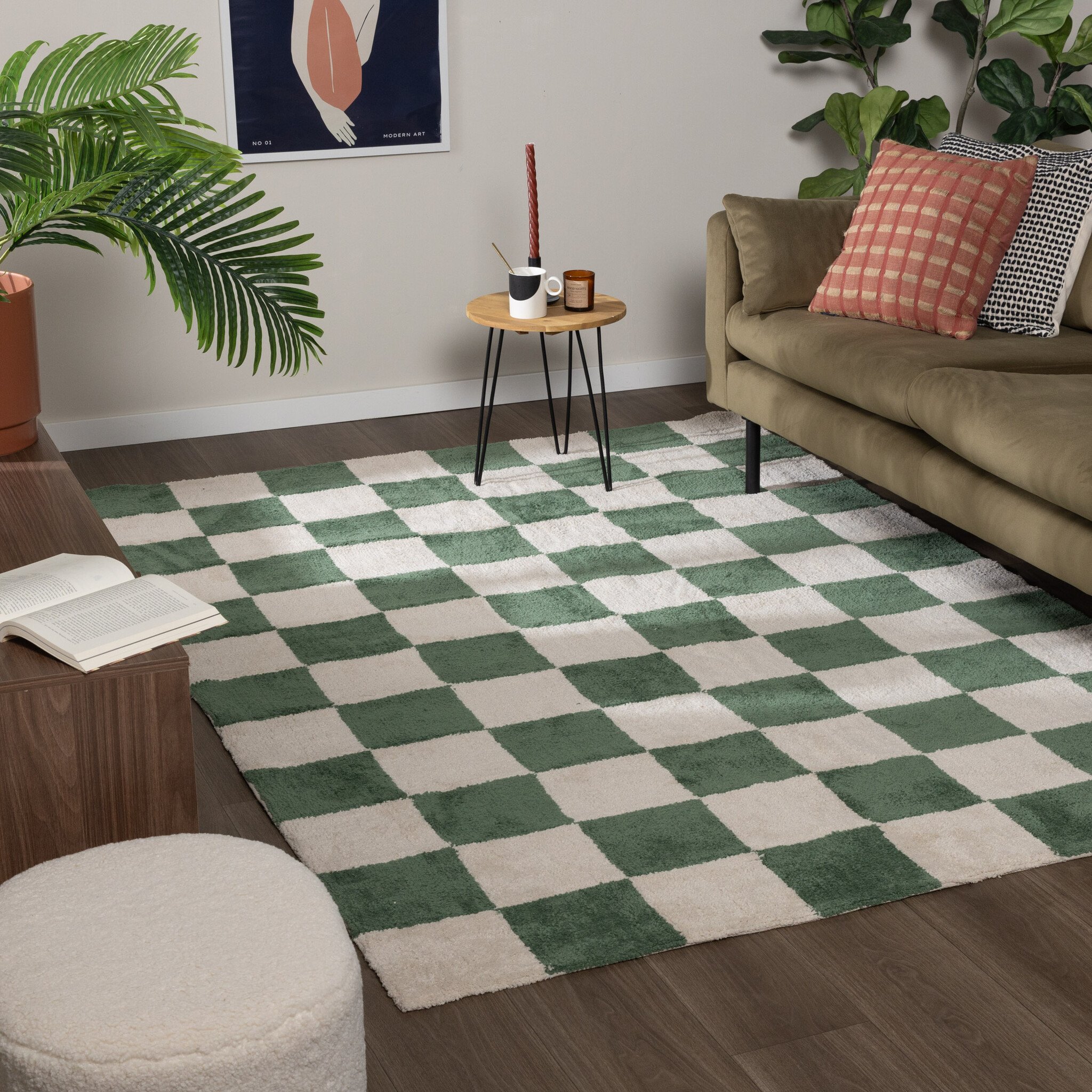 Tapis à damier - Blox Vert