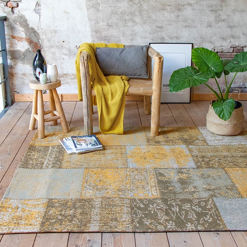 Tapis patchwork - Dreams Jaune Ocre