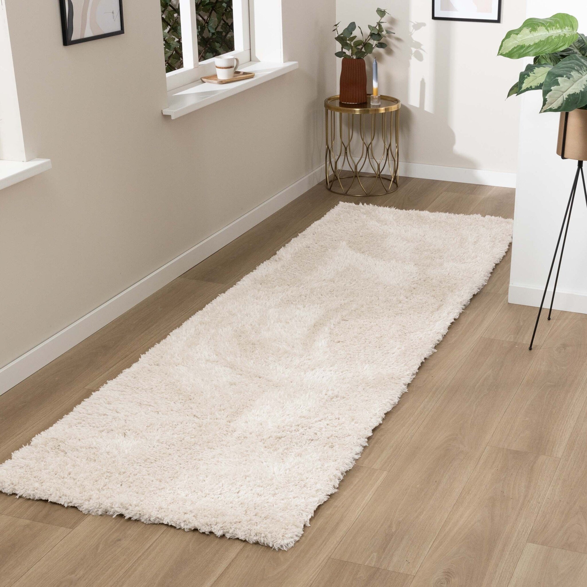 Tapis en laine lavable - Blaze Blanc