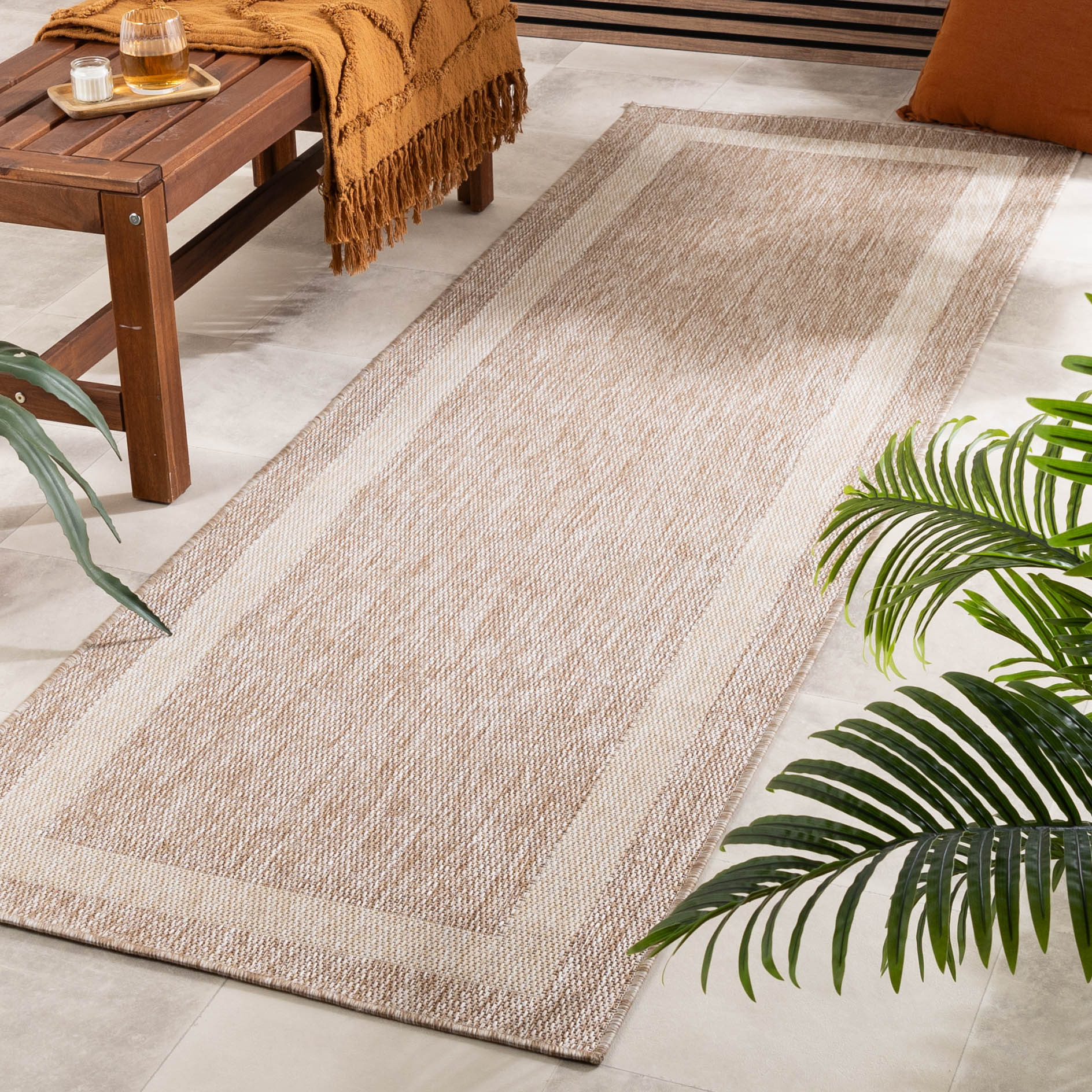 Tapis de jeu lavable - Sierra Border Beige/Crème