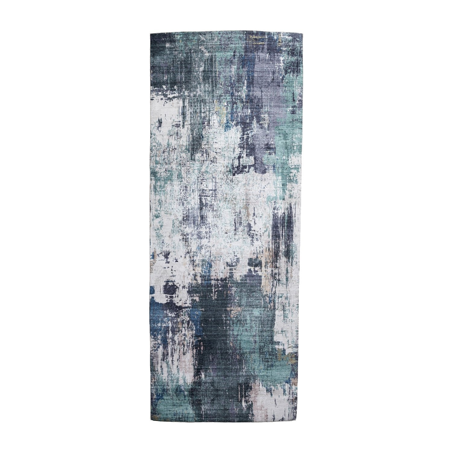 Tapis en laine lavable - Domingo Grunge Vert/Crème - sfeer