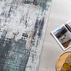 Tapis en laine lavable - Domingo Grunge Vert/Crème - thumbnail 2