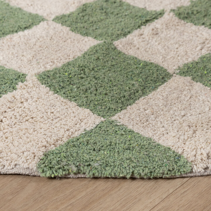 Couloir en laine - Gambit Vert/Blanc