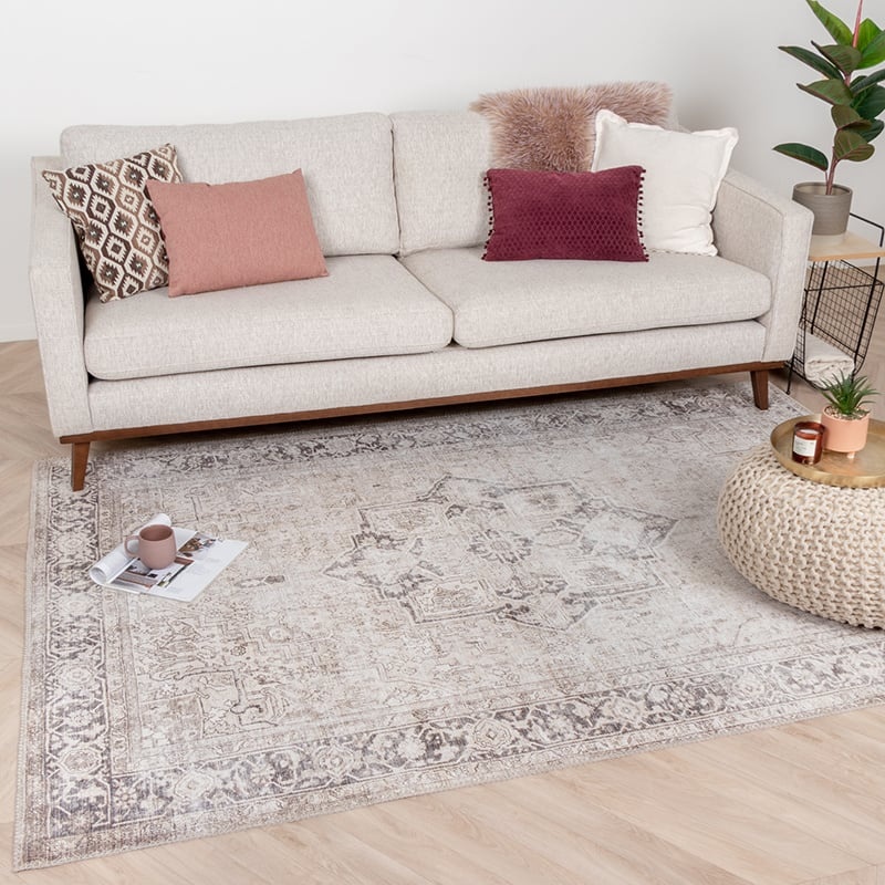 Tapis vintage - Lugan Beige Clair