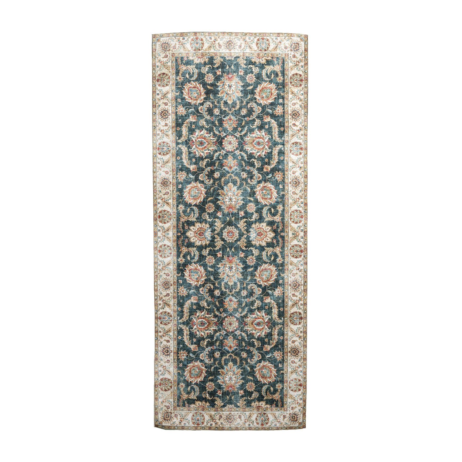 Tapis en laine lavable - Domingo Oriental Vert Foncé - sfeer