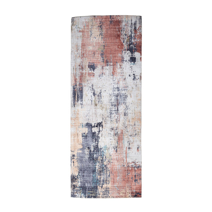 Tapis en laine lavable - Domingo Grunge Terra/Crème
