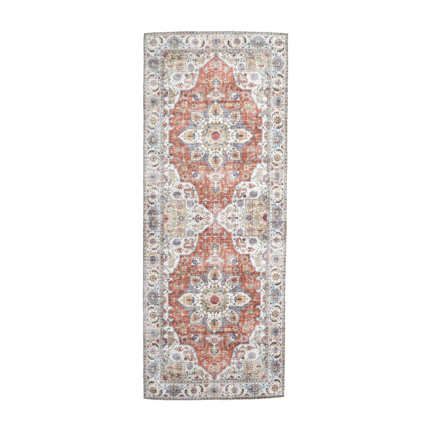 Tapis en laine lavable - Domingo Mandala Terracotta - sfeer