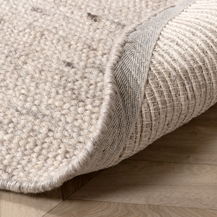 Tapis ovale en laine - Feline Blanc/Mélangé